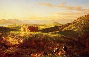Thomas Cole Temple of Segesta with the Artist  Sketching Spain oil painting artist